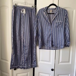 Striped Satin Pajama Set